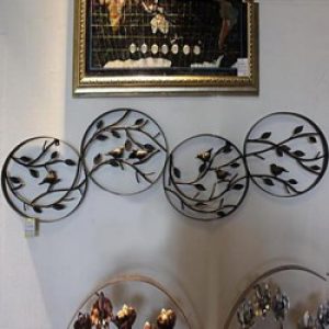 Décoration murale de style rustique à motif arbre en cercles