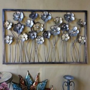 Décoration murale de style rustique à motif fleurs ouvertes