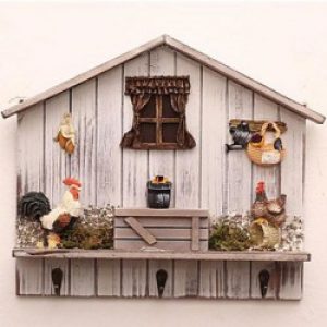 Décoration murale en forme ferme de poulets