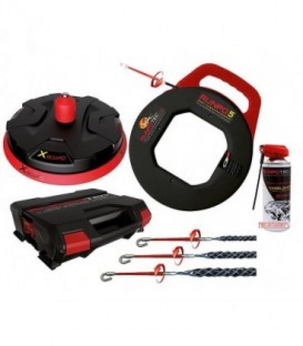 Derouleur de cable RUNPOTEC RUNMPO 5-30m + derouleur XB300 + chaussette de traction