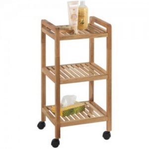 Desserte – Norway – A roulettes – Bois naturel – 3 étagères