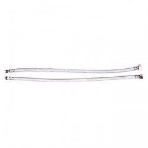 Deux flexibles d&rsquo;alimentation en acier inoxydable pour robinet