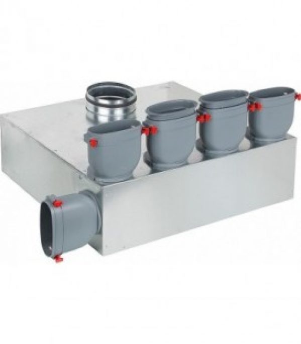 Diffuseur d&rsquo;air 4+1 raccords oval 114×51 mm type FRS-MVK 4+1 51/125