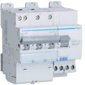 Disj.dif 3P+N 6-10kA C-10A 30m – DISJ. DIFF.3PH-N  HAGER ADC410F