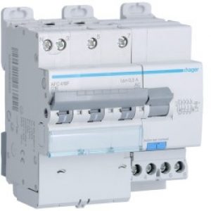 Disj.dif 3P+N 6-10kA C-16A 300 – DISJ. DIFF.3PH-N  HAGER AFC416F