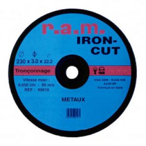 Disque abrasif IRON-CUT diamètre 125 x 2,5mm