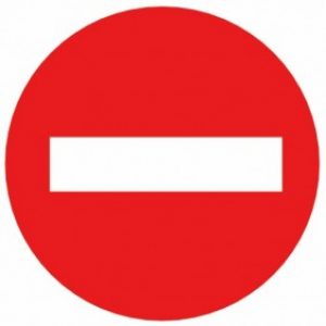 Disque d’interdiction rouge – norme Afnor