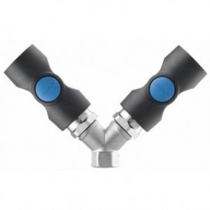 Distributeur d’air comprimé en Y – raccord rapide – filetage femelle