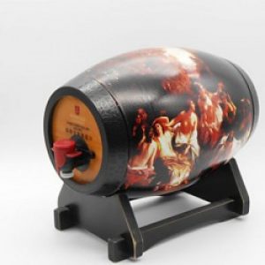 Distributeur de boisson simple à motif dessin en bois noir