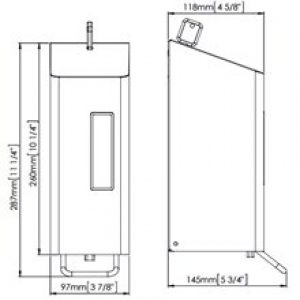 Distributeur de savon 0,6L RAL avec levier…