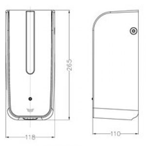 Distributeur de savon 0,8L automatique Mediclinics
