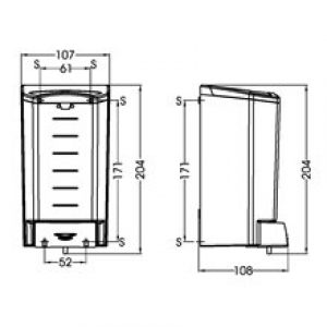Distributeur de savon 1,1L noir bouton-poussoir…