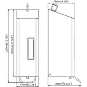 Distributeur de savon 1,2L gris avec levier…