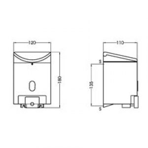 Distributeur de savon 1L avec bouton manuel…
