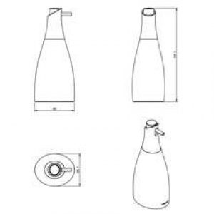 Distributeur de savon blanc brillant saku COSMIC