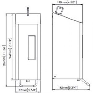 Distributeur de savon gris 0,6L avec levier…