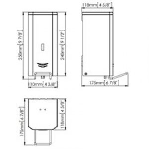 Distributeur de savon gris avec levier 1,5L…