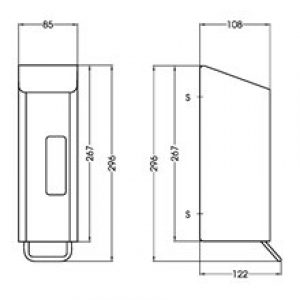 Distributeur de savon spray 0,6L blanc Mediclinics