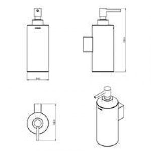 Distributeur de savon suspendu chromé…