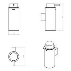 Distributeur de savon suspendu minimalisme COSMIC