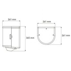 Distributeur de serviettes blanc en rouleau…