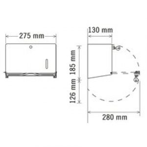 Distributeur en aluminium de 200/250 serviettes…