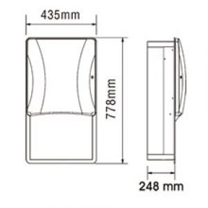 Distributeur rouleau encastré Bradley Mediclinics