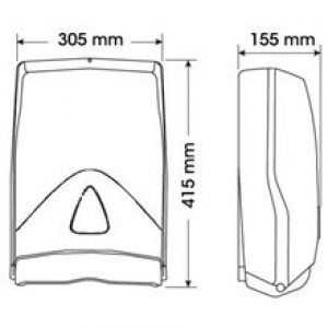 Distributeur serviettes en papier pliées ABS…
