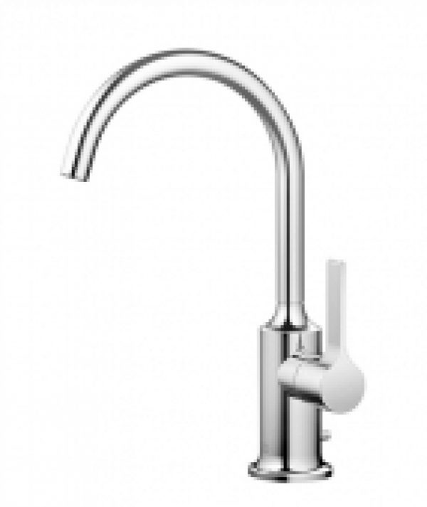 Dornbracht Vaia – Mitigeur monocommande lavabo taille L avec garniture de vidage chrome