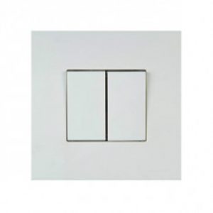 Double interrupteur Blanc NF
