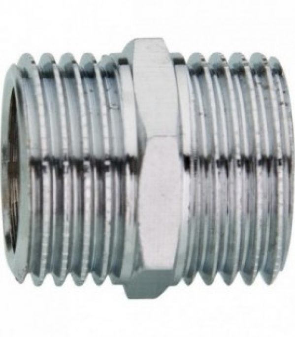 double nipple chrome 1&Prime;