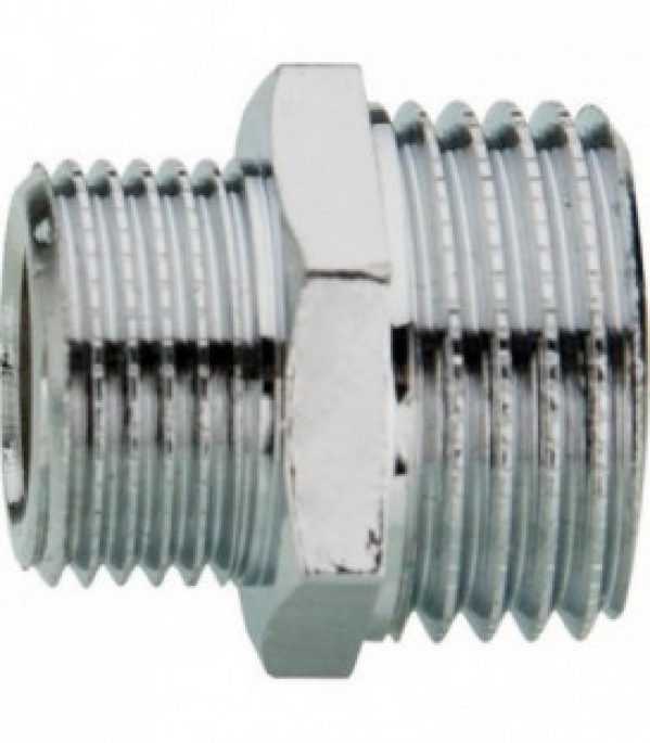 Double nipple de reduction chrome 1/2&Prime; X 3/8&Prime;