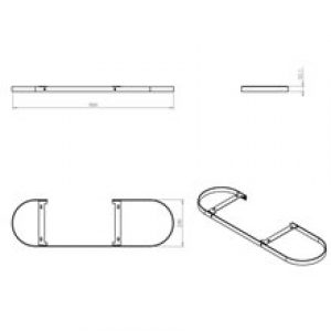 Double porte-serviettes 100 cm Global container…