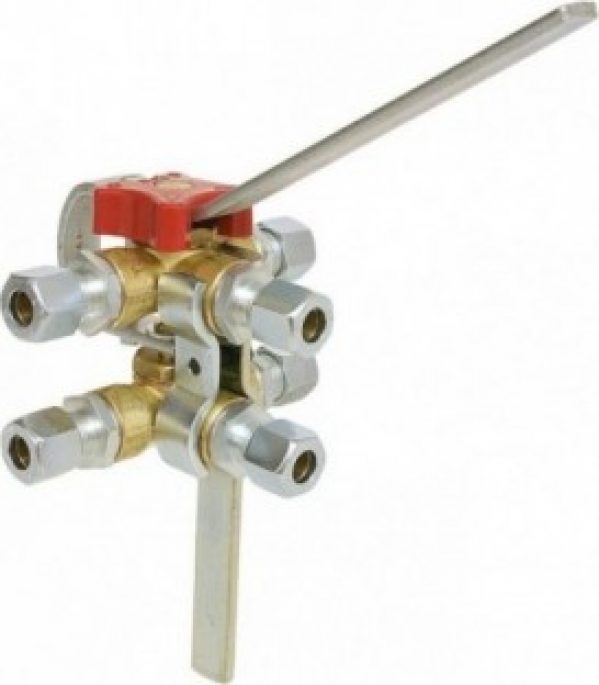 Double vanne de commutation DUV 8 mm x 8 mm x 8 mm