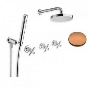 DOUCHE EXECUTIVE ENCASTREE 2 SORTIES OR ROSE BROSSE – CRISTINA ONDYNA EV11034