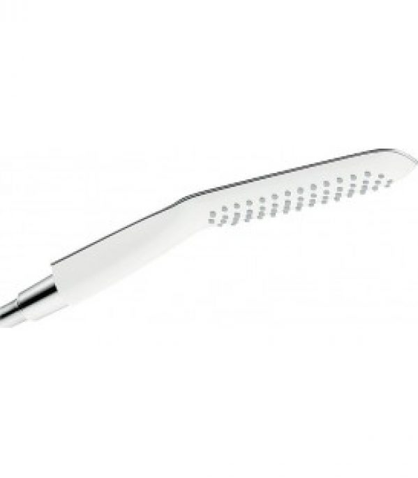 Douchette bâton 1 jet PuraVida 120 DN15,douchette 2 montages écail.chro.blanc