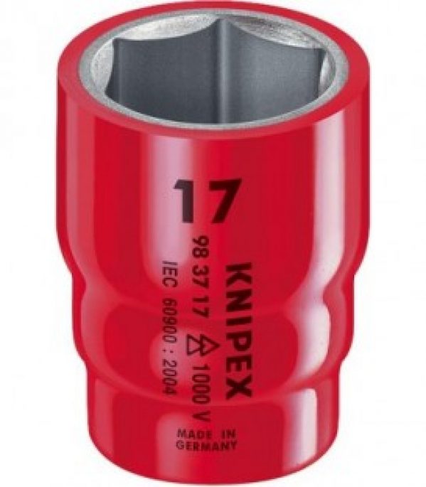 Douille Trempe VDE avec carre femelle 1/2&Prime; isolée 14mm D24,5mm