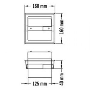 Dérouleur de papier WC encastré gris Medisteel…