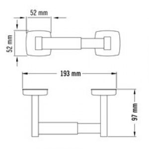 Dérouleur de papier WC gris horizontal…