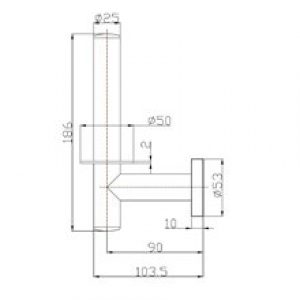 Dérouleur de papier WC vertical en laiton…