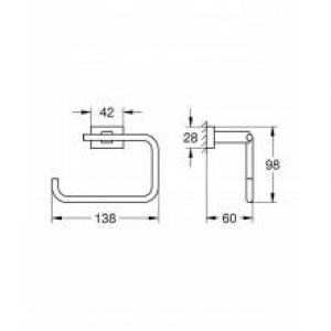 Dérouleur papier sans couverture WC Grohe…