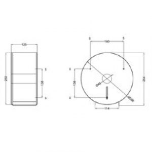 Dérouleur à papier WC 23cm brillant Mediclinics