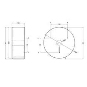 Dérouleur papier WC 27,5cm brillant Mediclinics
