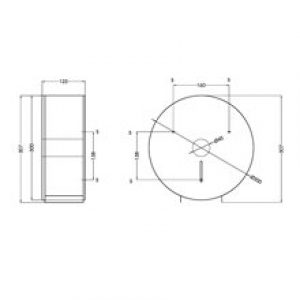 Dérouleur papier WC 275mm gris Mediclinics