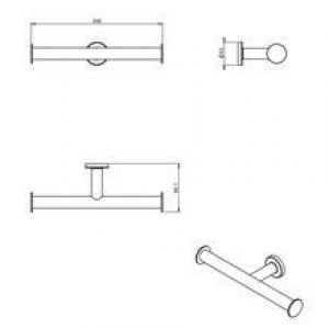 Dérouleur papier WC double architecte COSMIC