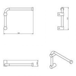 Dérouleur papier WC et porte serviette pivotant…