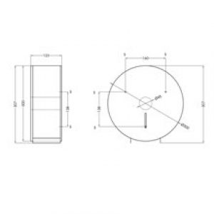 Dérouleur papier WC gris 275mm Mediclinics