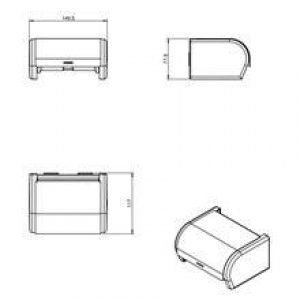 Dérouleur papier wc mural fermé architecte COSMIC