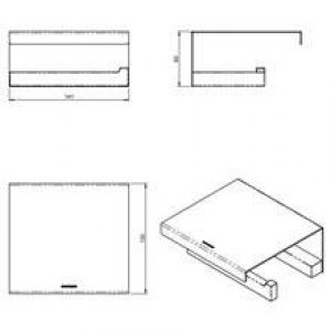 Dérouleur papier WC noir the grid COSMIC
