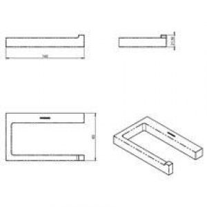 Dérouleur papier WC sans couvercle noir the…